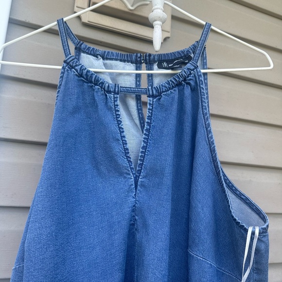 INC Womens Plus 2X / 20-22 Ombre Blue Handkerchief Hem Denim-look Dress NWT - Picture 5 of 11